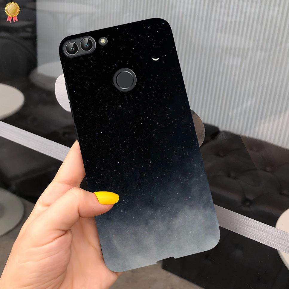 Für Huawei P Smart Hülle Niedliche Blume Schwarz Weiches TPU Silikon Bumper Hülle Für Huawei PSmart P Smart 2017 FIG-LX1 Handyhülle Funda