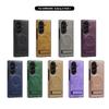 KEYSION Luxuxy PU Leather Magnetic Case for MagSafe for Samsung Galaxy Z Fold 7 5G Kickstand Wireless Charging Phone Back Cover