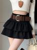 Air Layer Suede Plush High Waist Petite Slimming A-Line Skirt - 2025 Autumn/Winter Collection