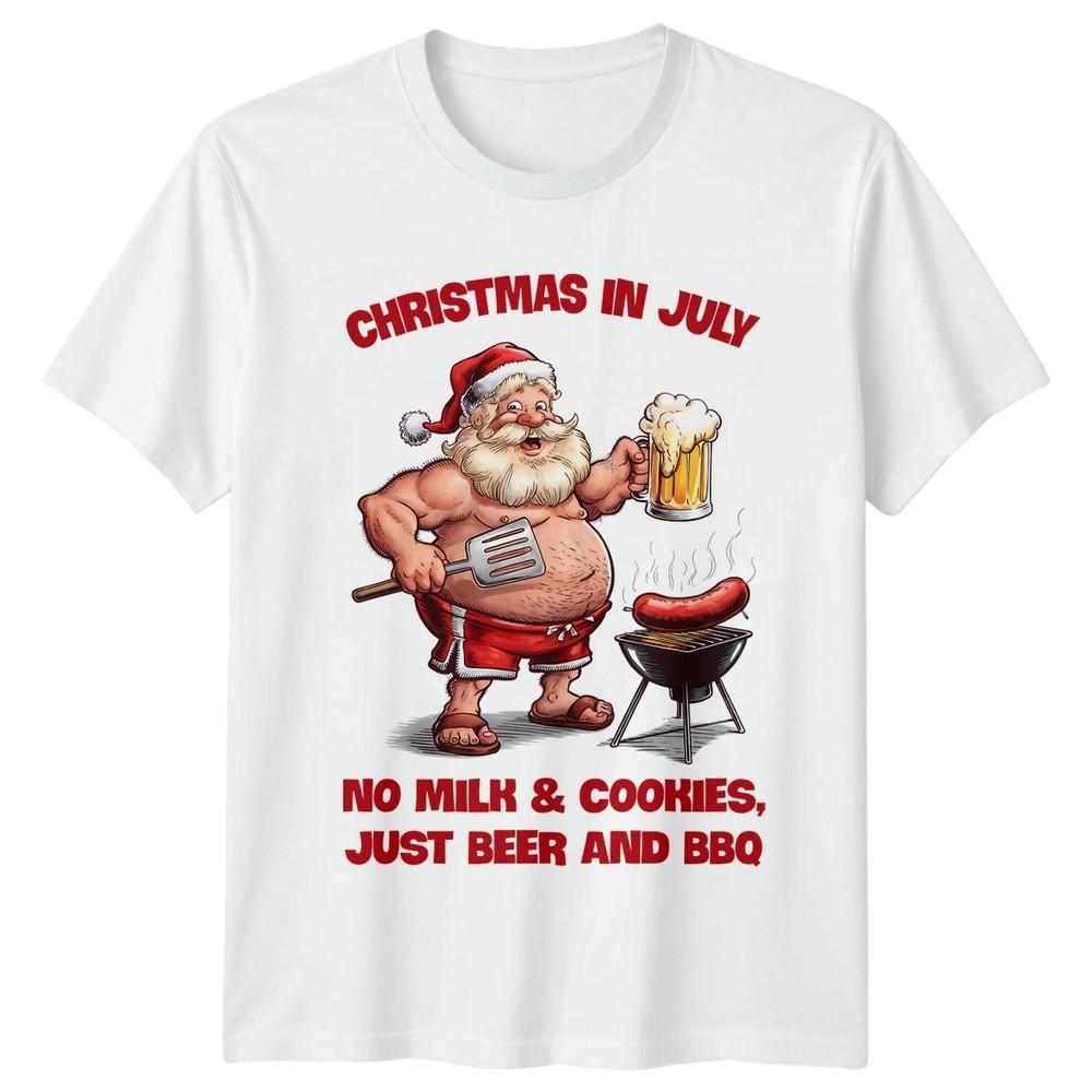 Christmas In July No Milk Unisexs TShirt Summer BBQ Christmas Gift For Him S