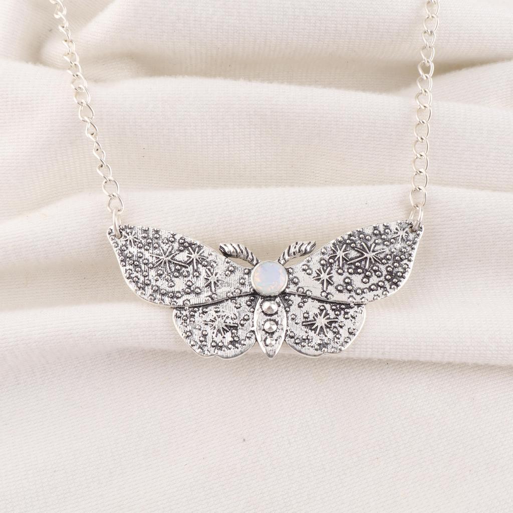 Milchiger Opal 925 Massives Sterlingsilber Anhänger, Handgefertigter Edelsteinanhänger Schmuck, Geschenke für Ehefrau Brandneuer Anhänger