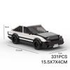 MOC Building Block Toy Assembly Boy Fengtian Corolla AE86 Speed Difficult 8 Grid Car