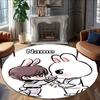 Customizable K-Kpop Team1 Round Non-Slip Carpet - Ideal for Garden, Picnic, Office, Perfect for Decoration, Suitable For All Seasons