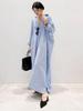 European & American Women's Plus Size Loose Striped Print Long Dress