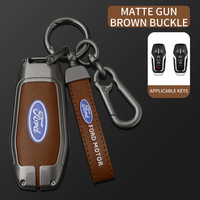 ZOZU8 Zinc Alloy Car Remote Key Case Cover For Ford Fusion Mondeo Mustang F-150 Explorer Edge 2015 2016 2017 2018 Auto Accessories