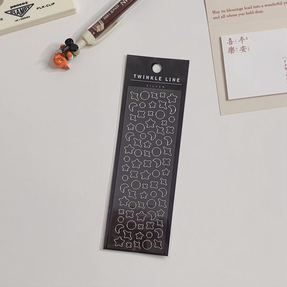 Decoration Stickers Transparent Bronzing Stickers Stars Moon Fantasy Series PVC Laser Stickers