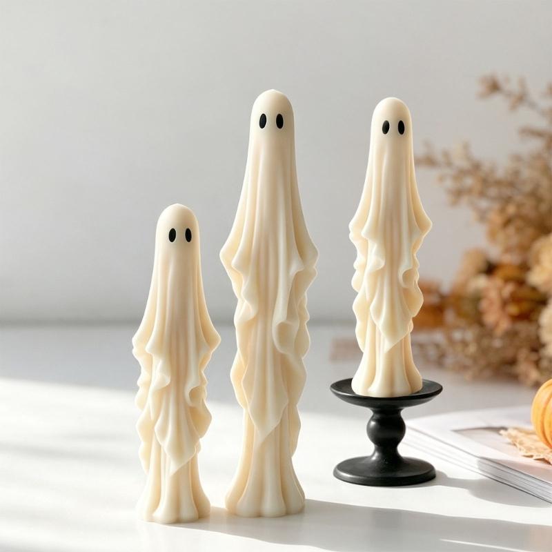 Figure Shaped Silicone Making Tool for Resin Casting and DIY Gypsum Craft, Candle Making Tool for Handmade Halloween Decoration