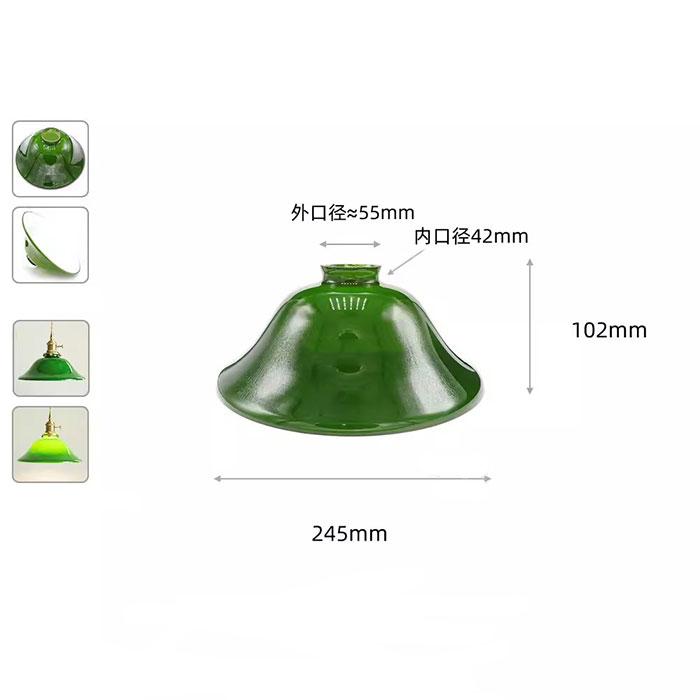 Grey 48mm 52mm 53mm Opening Chimney Glass Lamp Shade,Gray Green Cover with 55mm 56mm 59mm 60mm Reverse Hole for diy Lampshade