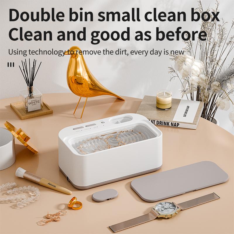 Xiaomi 48Khz Cleaning Machine Ultrasonic Cleaner Double Bin Vibration Full Cleaning Jewelry Household Watch Strap Cleaning