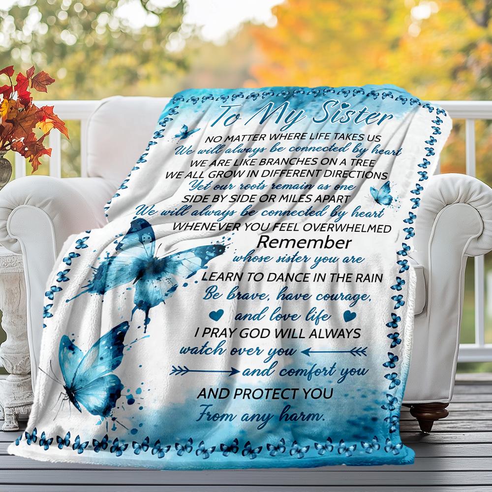 Sister Connected Outdoor Flannel Blankets, Outdoor Travel, Home Blankets, Fan Gifts,Suitable for All Seasons, Christmas Gifts. R1127053