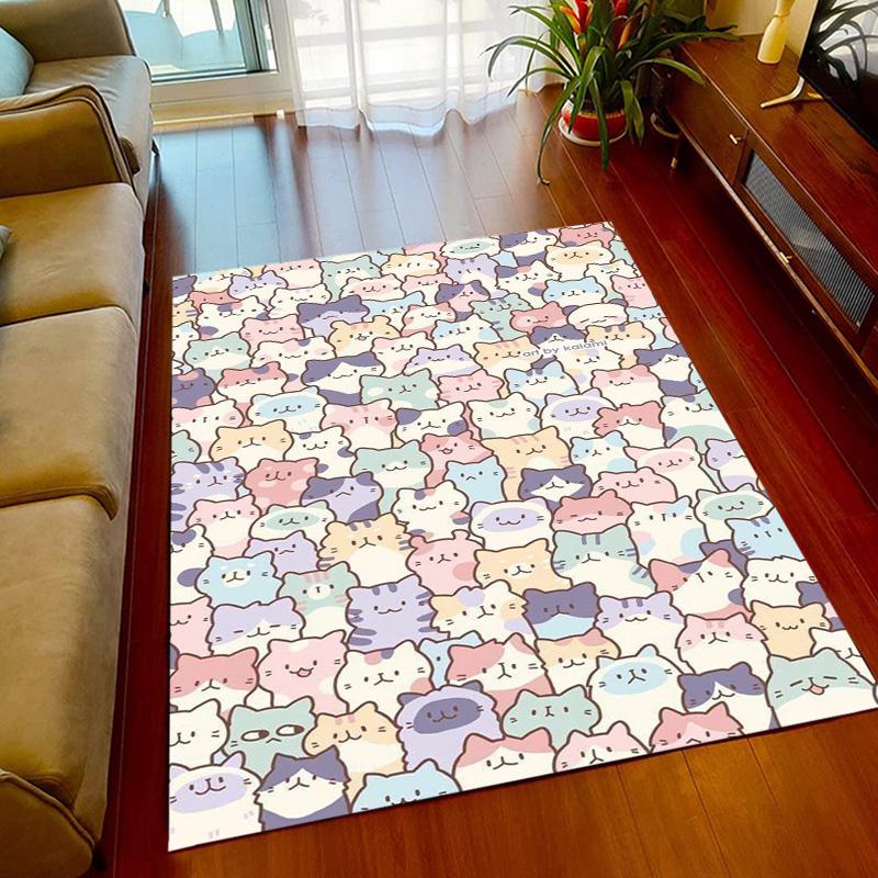 Pets Footprint Sole Series Area Rug Large,Carpet Rug for Living Room Bedroom Doormat Decoration,kids Non-slip Floor Mat Sofa