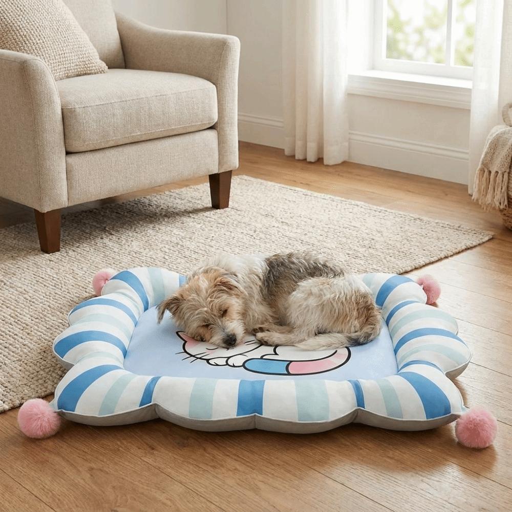 Double-Sided Ice Silk Pet Bed Wear-Resistant Dog Sleeping Mat Cute Pet Cooling Mat Hot Weather