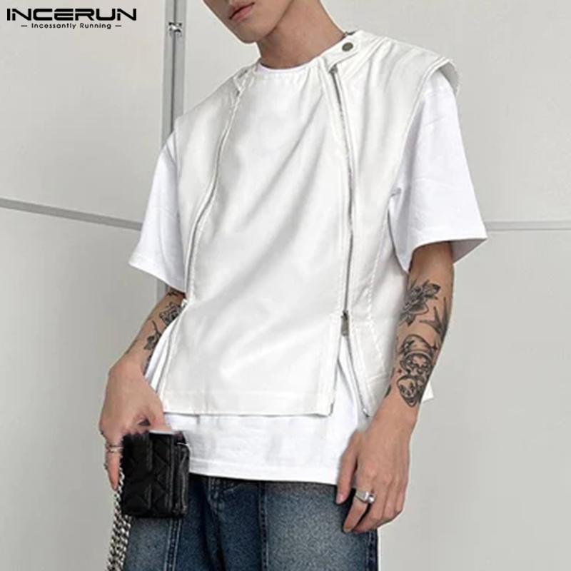 

INCERUN Летние мужские жилеты-карго без рукавов на молнии