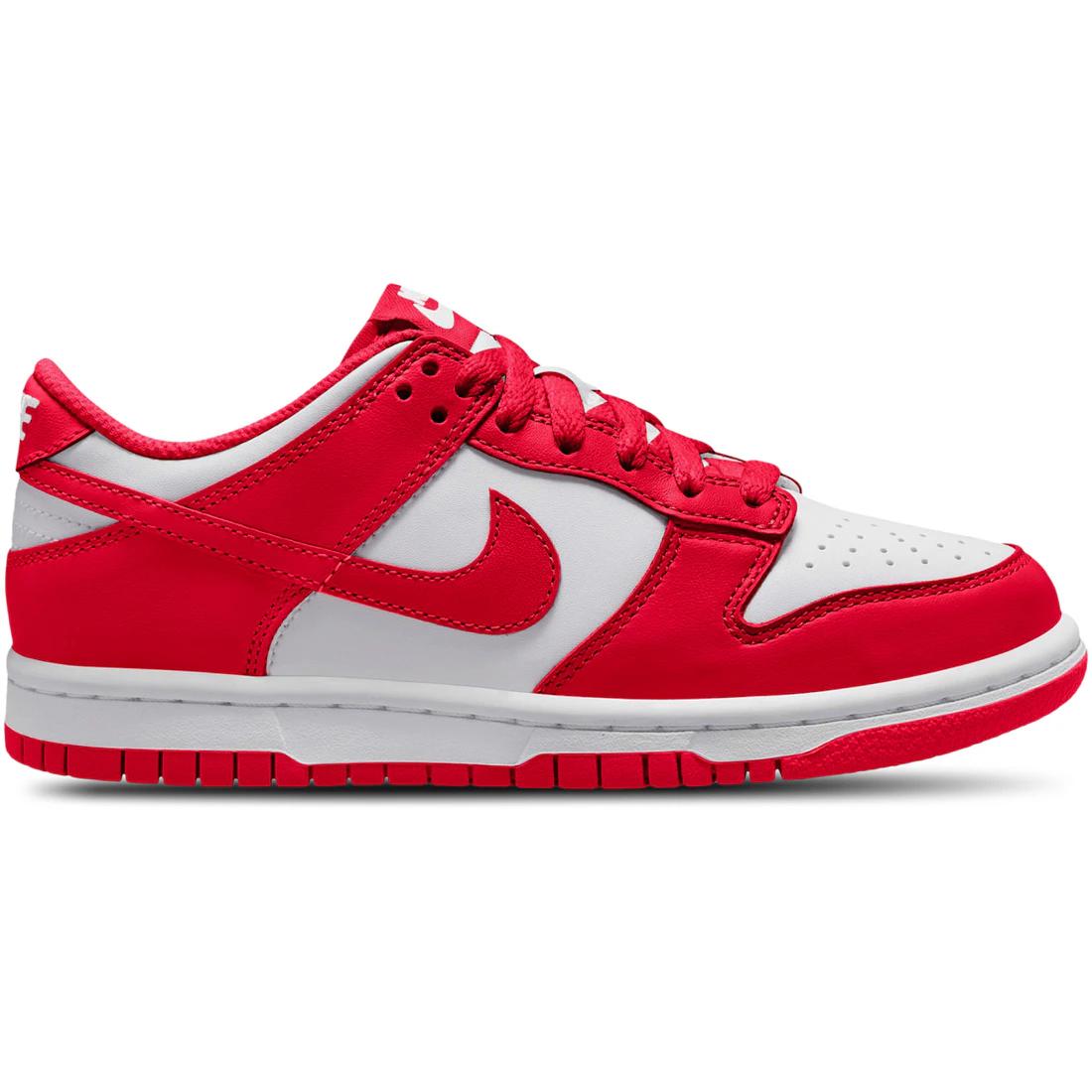 

Кроссовки Nike Dunk Low Белые Университетский красный (GS)(ФБ9109-119) 36