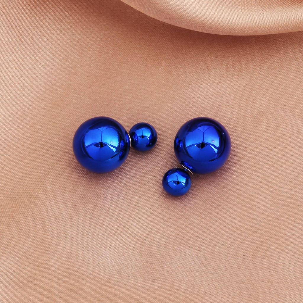 Classic Double-Sided Pearl Stud Earrings