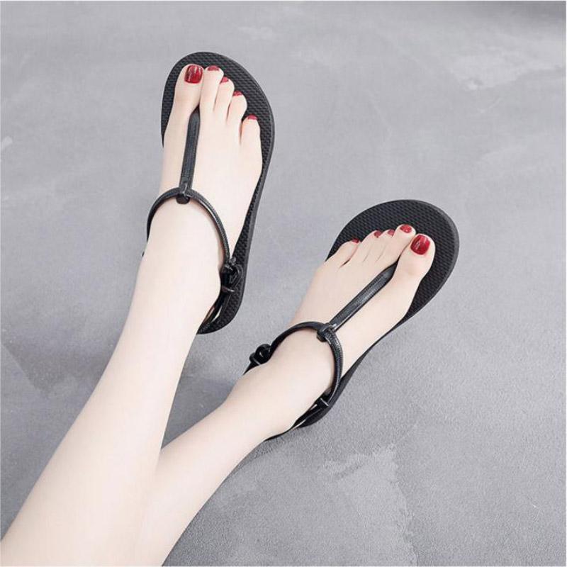 Rzymskie antypoślizgowe buty z klapek w kształcie litery T Klamerki z klapkami w stylu letnich plażowych sandałów typu flipflops