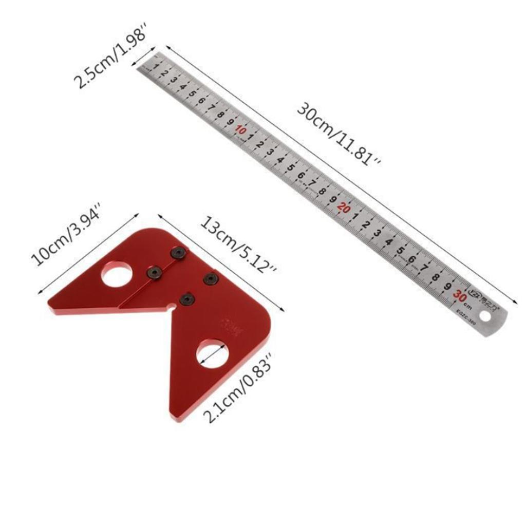 Center Finder, 45 degrees Celsius 90 degrees , Aluminum Alloy Center Finder Tool Woodworking Tools with Extra of Versatility for Woodworking Ent