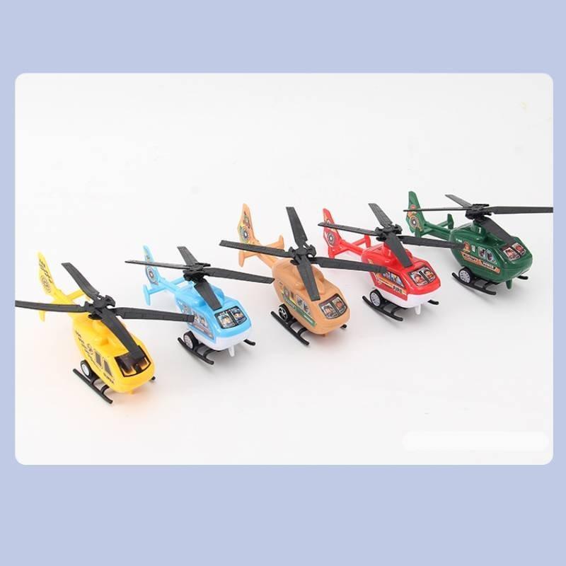 Vibrant Pvc Helicopter Toy For Kids With Back Propulsion And Cognitive Development