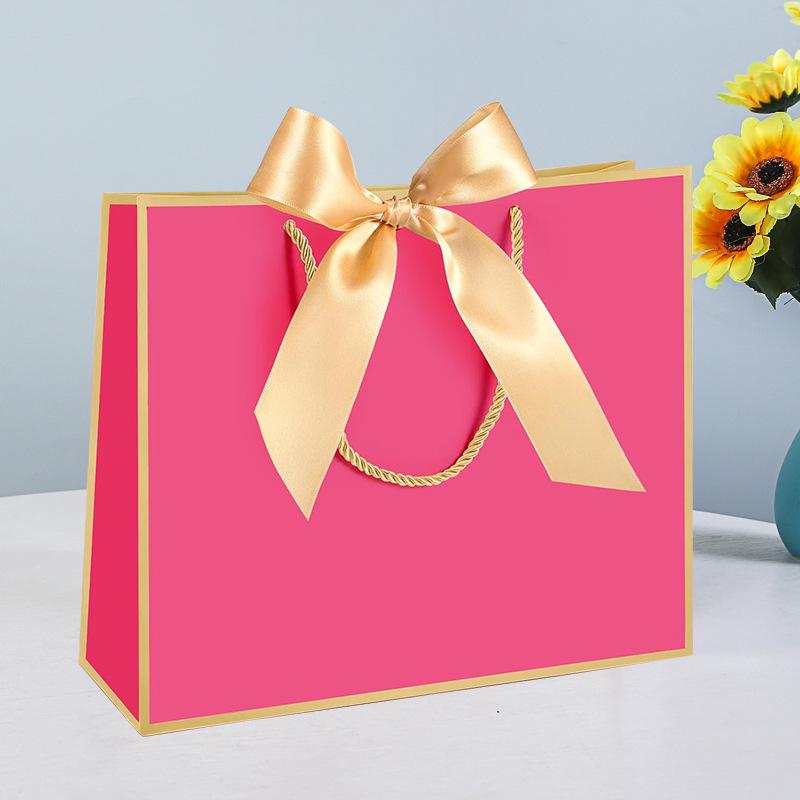 Geschenk-, Kosmetik- und Einkaufs-Papiertüten mit Schleifengriffen
