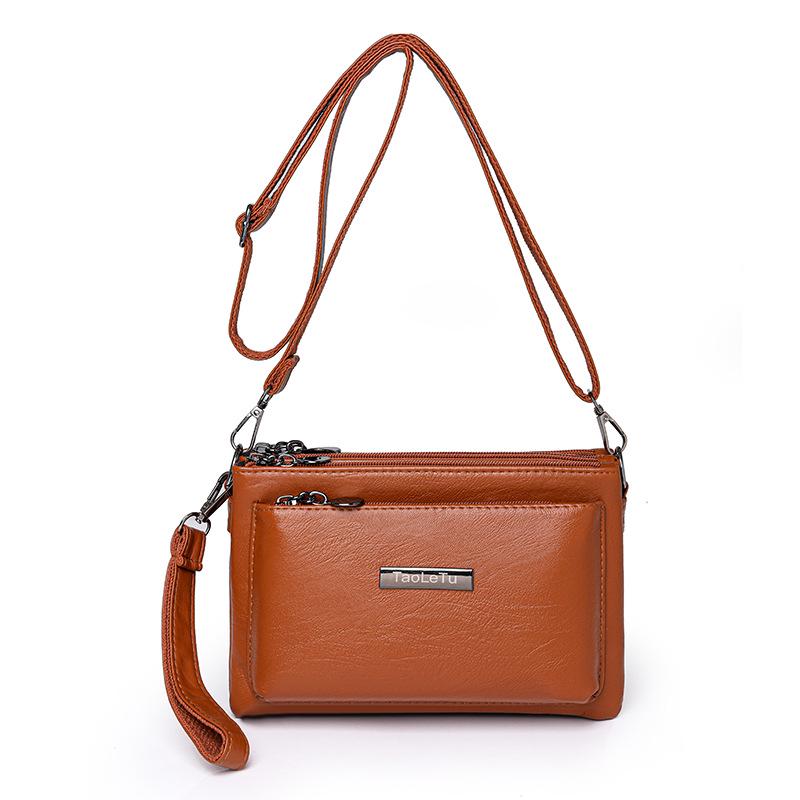 

Высококачественная многослойная женская сумка - кроссбоди, на плечо, маленькая сумка-триплет для прогулок светло-коричневого