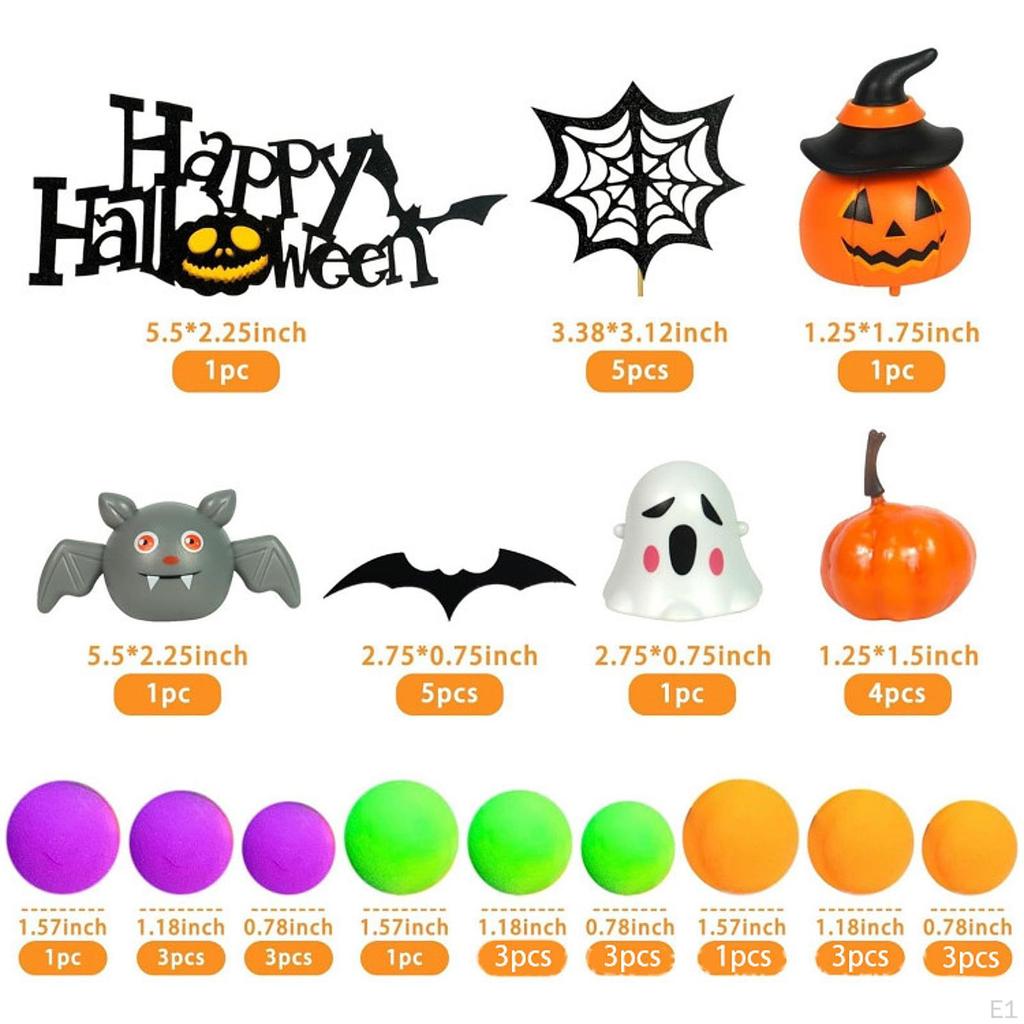 Halloween Cake Toppers Party Supplies Versatile Happy Sign Decorations for Cosplay