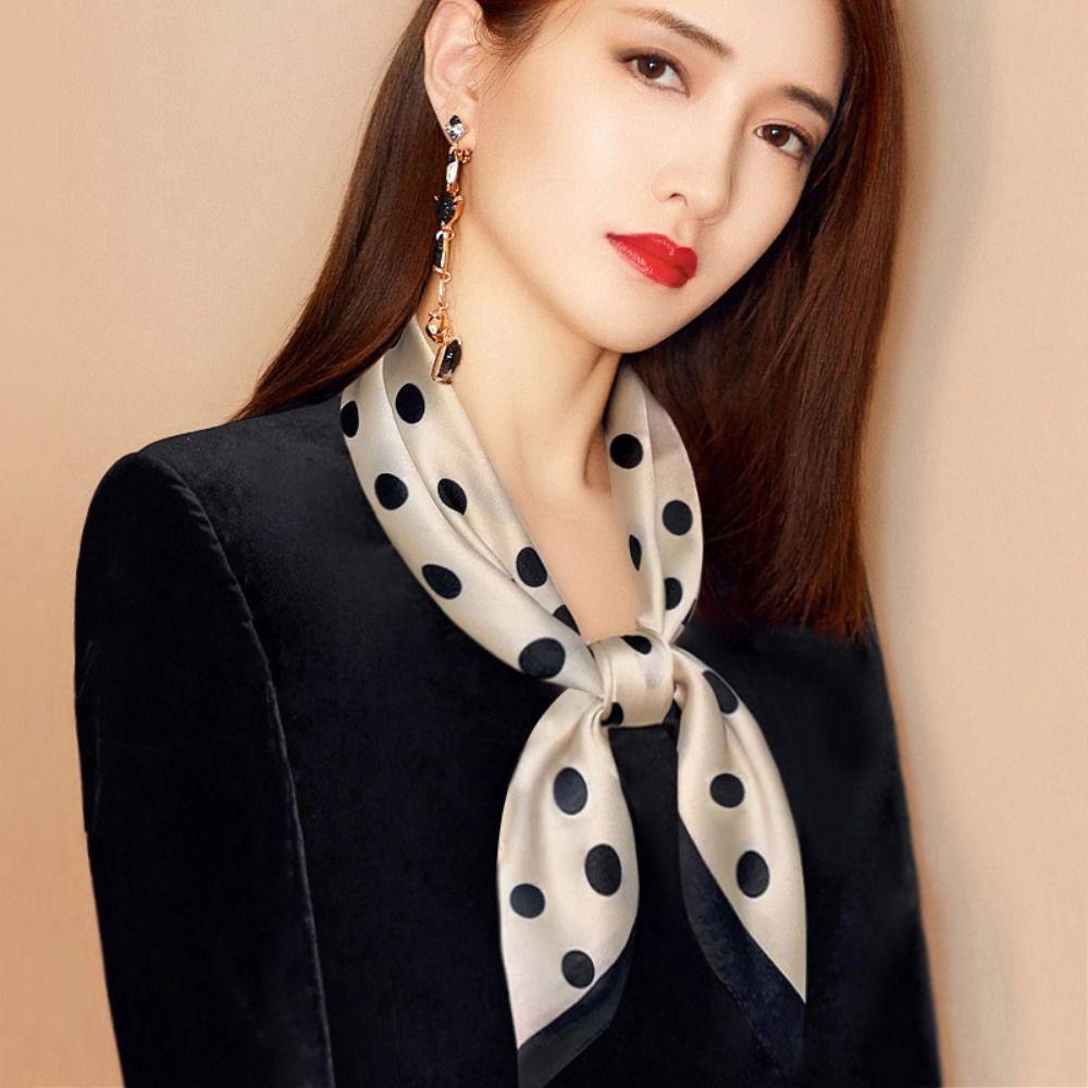 Doppelseitiger Haarschal Quadratisches Kopftuch Elegantes Bandana Geschenk