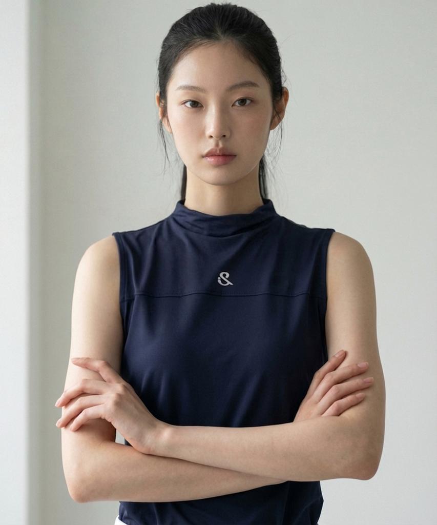 SLOUPLAY Slpl Ice Cool Shirred Sleeveless (Navy)