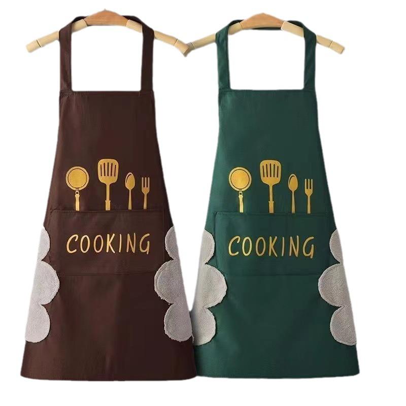 Waterproof and Oil-proof Kitchen Apron with Knife and Fork Design, Dirt-resistant and Thin for Summer Cooking. Perfect for Women.