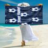 1PC Custom Name Soccer Stars Beach Towel Highly Absorbent And Sand-Resistant Towel for Swimming, Pool, Yoga, And Travel Lightweight