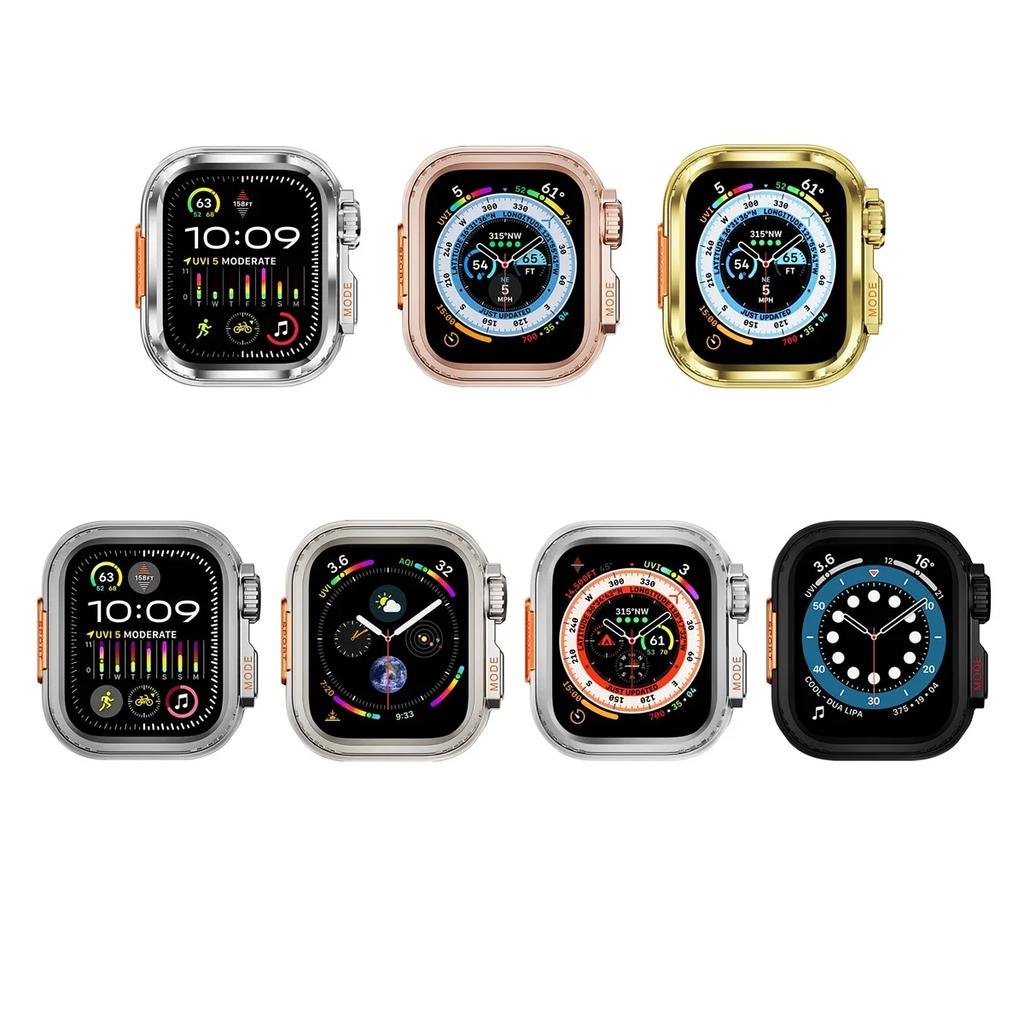 Armor Case for Apple Watch Ultra 3/2/1 49mm Series11 10 46mm 42mm Metal Protector Aluminum Cover Frame for IWatch Series 9 8 7 6 5 4 SE3 44mm 45mm