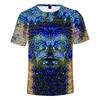 Stained Glass Loose 3D Summer Fashion Men's Clothing 3D Short Sleeved T-shirt