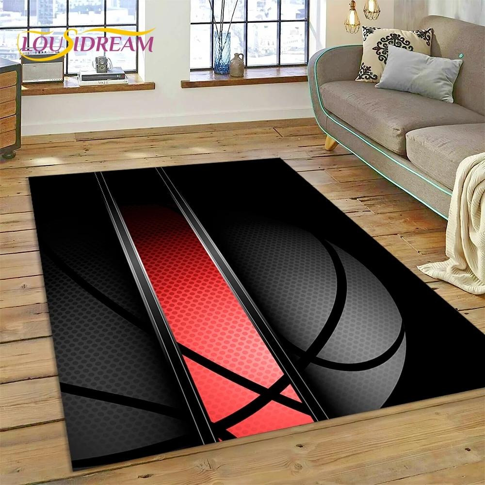 Rama boiska do koszykówki Dywan z kreskówek do sypialni, salonu, dekoracji sofy, duża dekoracja podłogi dla dzieci