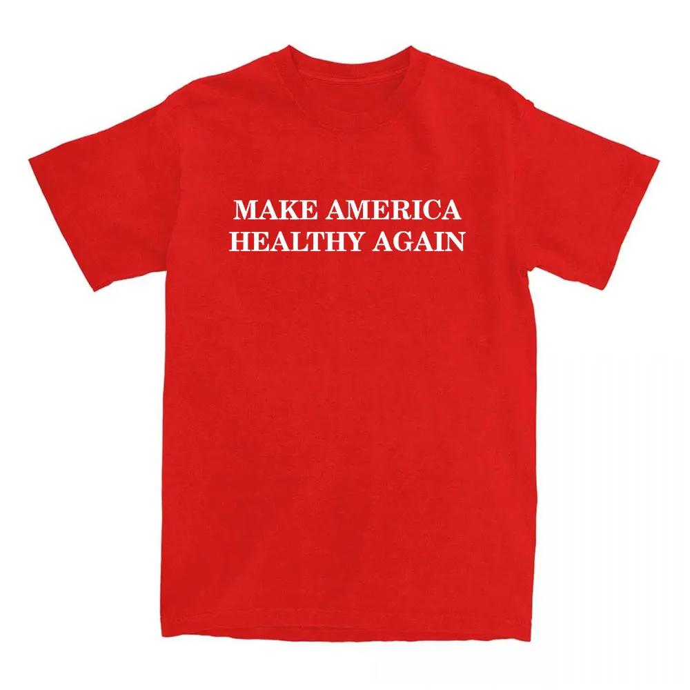 

Make America Healthy Again Tee Famous American Charlie Kirk T-shirt Short Sleeve Cotton Male T Shirt Loose Casual Women Clothing S разноцветный