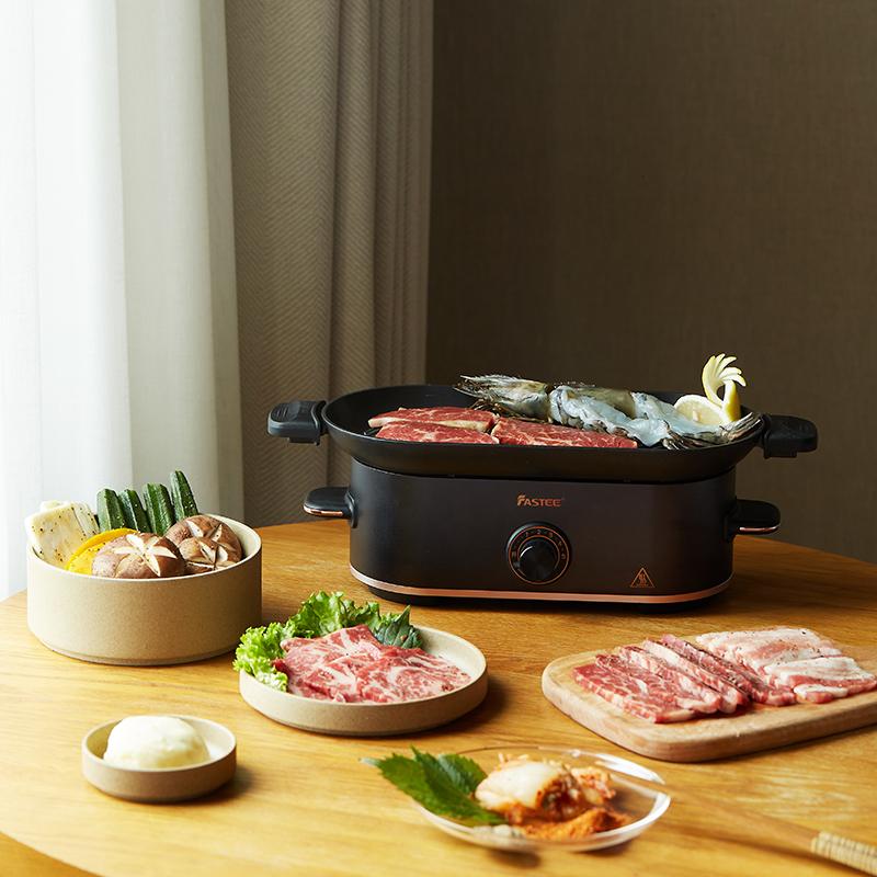 220 В Электрический гриль-барбекю с антипригарным покрытием — фото 5