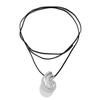 Personality Exaggerated Metal Conch Pendant Necklace Two Ways To Wear Winding Tie A Knot Choker for Women Beach Charm Jewelry