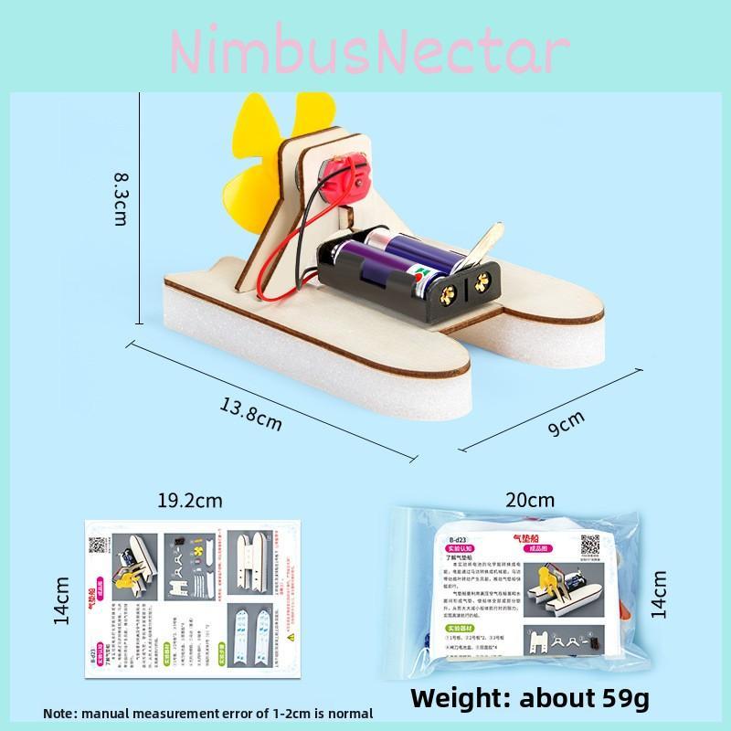 Science Experiment Diy Air Cushion Boat Model With Wind Power Technology For Children Educational Play