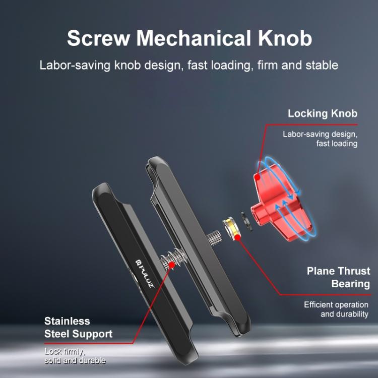 PULUZ Motorrad Lenker Krabbenklemme CNC Metall Magic Arm Stange Halterung