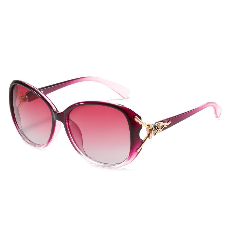 Hot Fox Head Glasses With Diamond Point Paint Polarized Sunglasses, Women'S Personalized Street Shot Concave Sunglasses