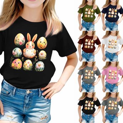 Toddler Girl Boy T-Shirts Kids Top Boys And Girls Printed Short Sleeved T-shirt