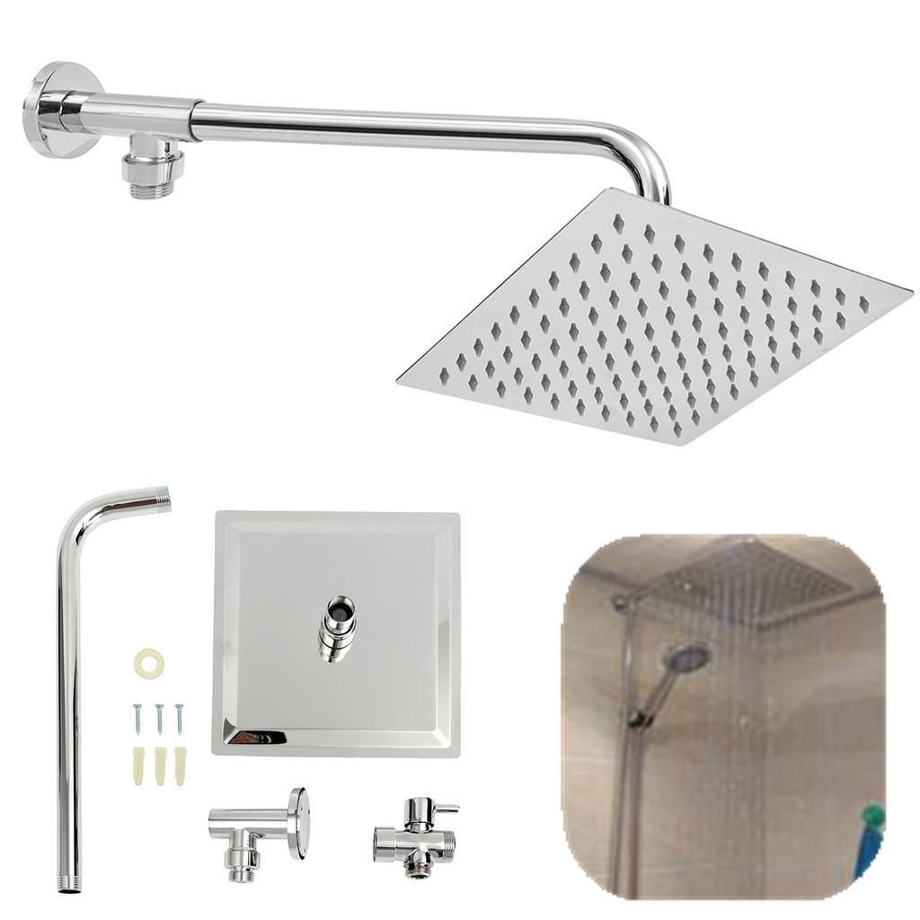 Kitchen & Bath Fixtures PetHot 8 Inch Square Shower Head with Stainless