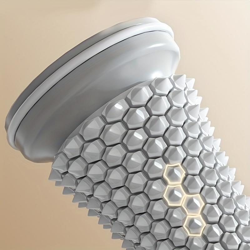 1pc Awaoko Foot Massage Roller with Speed Control - Textured Deep Tissue Design for Yoga & Fitness, Compact Ergonomic Body Curve