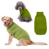 Solid Color High Neck Aran Cable Knit Sweater for Large Dogs