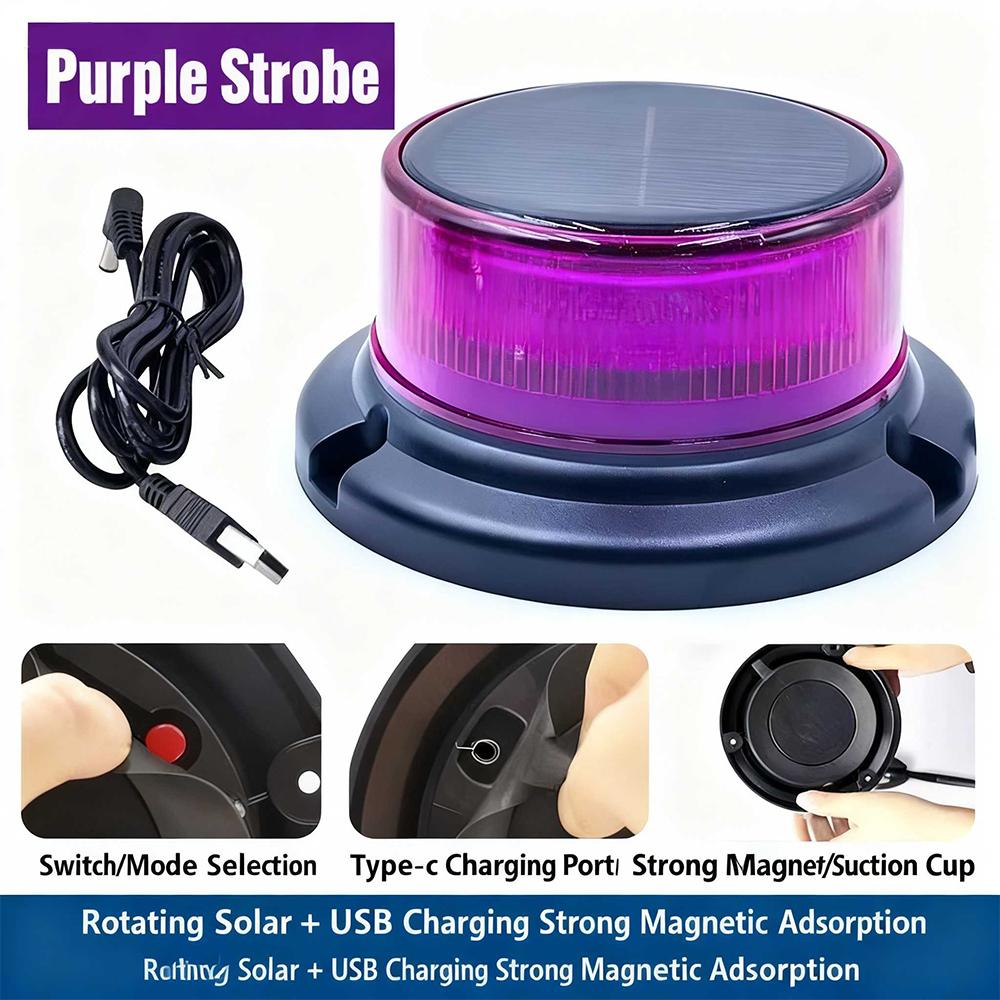 LED Strobe Warning Light Emergency Beacon for Car Truck Roof Top Magnetic Base Security Auto 12V 24V Universal Flashing Light