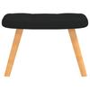 Vidaxl Armchair with Footrest, Black, Fabric Upholstered