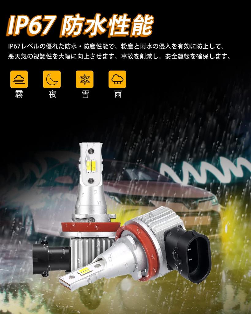 YOBIS H8/H16 (Made In Japan) LED Fog Lamp, White/Yellow, 2 Color Switching, CSP Chip,