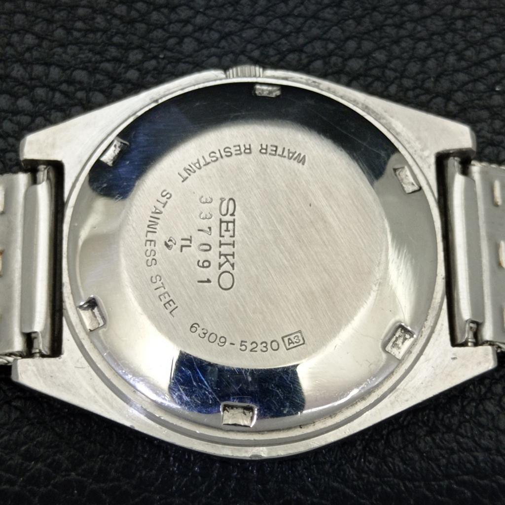 VINTAGE SEIKO 5 AUTOMATIC 6309A JAPAN MENS ARABIC RED COLOR DIAL WATCH A701664-5 R206c-a701664