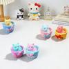 5Pcs Multicolors Basket Cat Animal Miniatures Resin Ornaments DIY Fairy Garden Decoration Moss Terrarium Micro Landscape