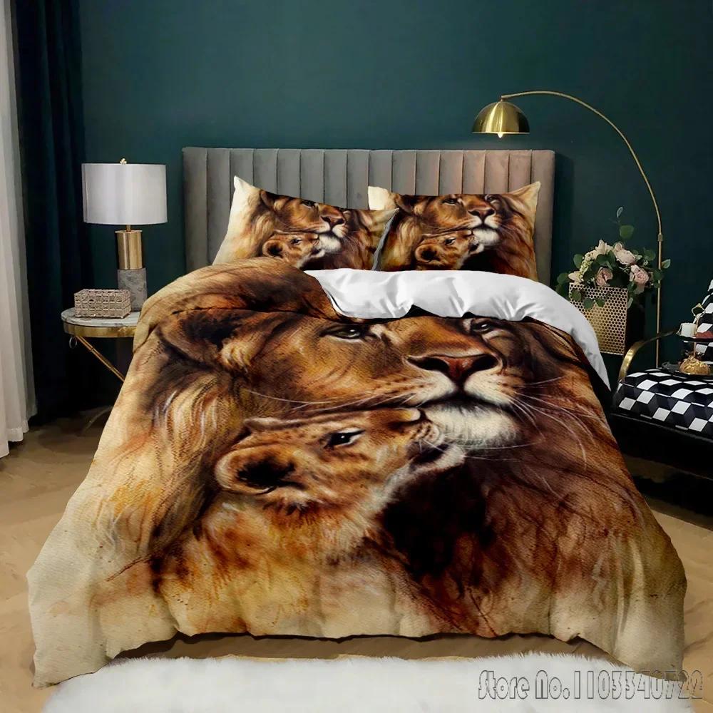 

Король Лев Дикие Животные 3D Принт Комплект Пододеяльника HD Наволочка для Детских Постельных Комплектов Постельное Белье Декор Спальни Baby 120x150cm