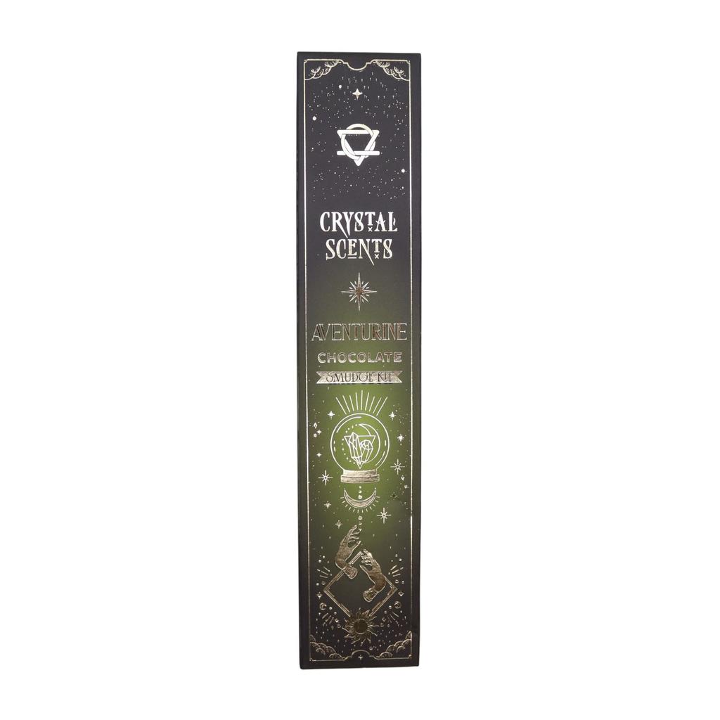 6x Aventurine Crystal Scents Smudge Incense – Chocolate