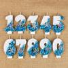 0-9 Numbers Snowflake Cake Candles Birthday Frozen Glitter Candle Princess Girls Birthday Party Cake Topper Decoration Christmas